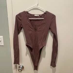 Aritzia High-Cut V-Neck Bodysuit